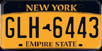 NY license plate GLH6443