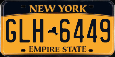 NY license plate GLH6449