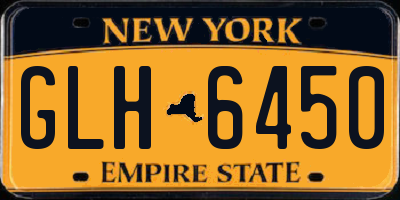 NY license plate GLH6450