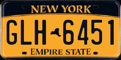 NY license plate GLH6451