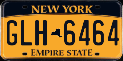 NY license plate GLH6464