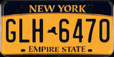 NY license plate GLH6470