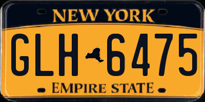 NY license plate GLH6475