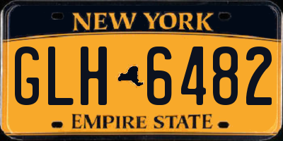 NY license plate GLH6482