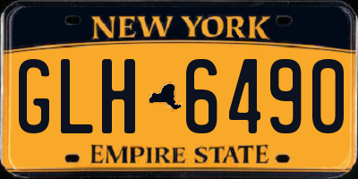 NY license plate GLH6490