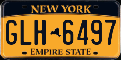 NY license plate GLH6497