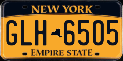 NY license plate GLH6505