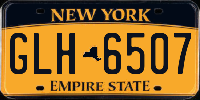 NY license plate GLH6507