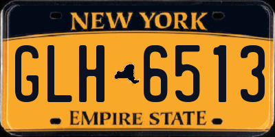 NY license plate GLH6513