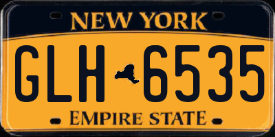 NY license plate GLH6535