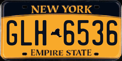 NY license plate GLH6536