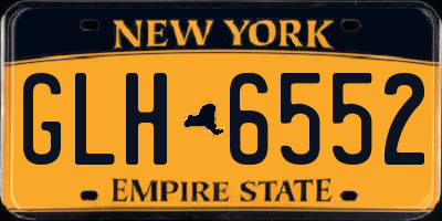 NY license plate GLH6552