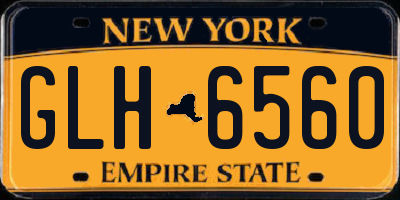 NY license plate GLH6560