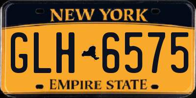 NY license plate GLH6575
