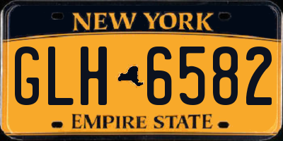 NY license plate GLH6582