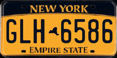 NY license plate GLH6586