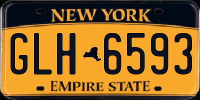 NY license plate GLH6593