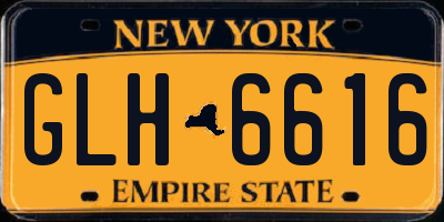 NY license plate GLH6616