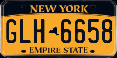 NY license plate GLH6658