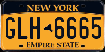 NY license plate GLH6665