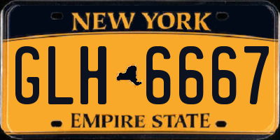 NY license plate GLH6667