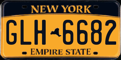 NY license plate GLH6682