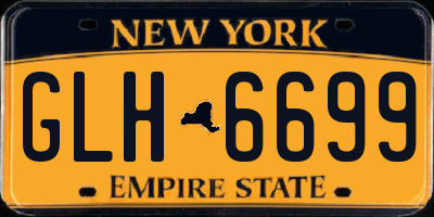NY license plate GLH6699