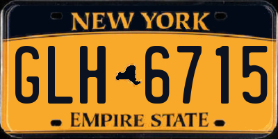 NY license plate GLH6715