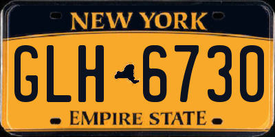 NY license plate GLH6730