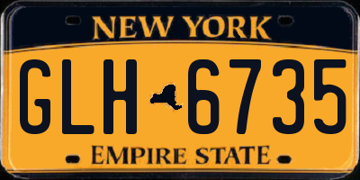 NY license plate GLH6735