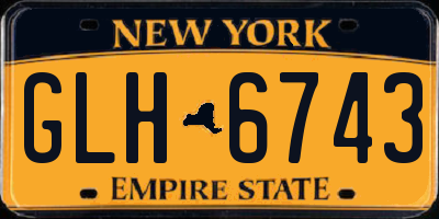 NY license plate GLH6743