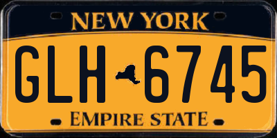 NY license plate GLH6745