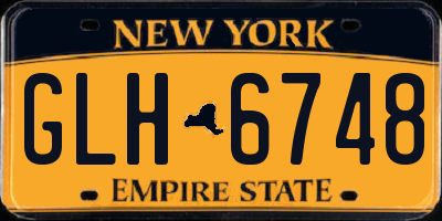 NY license plate GLH6748