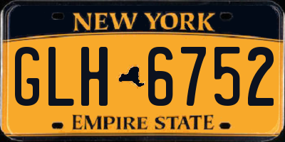 NY license plate GLH6752