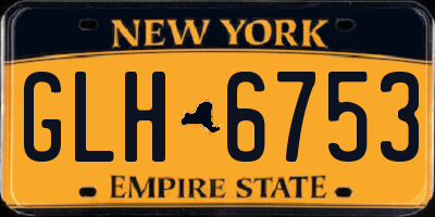 NY license plate GLH6753