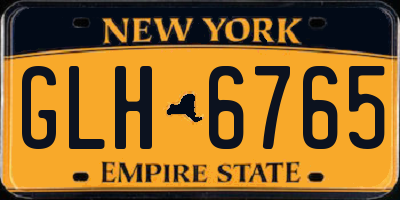 NY license plate GLH6765