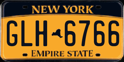 NY license plate GLH6766