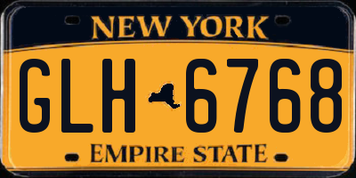 NY license plate GLH6768