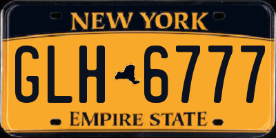 NY license plate GLH6777