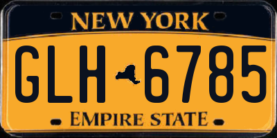 NY license plate GLH6785