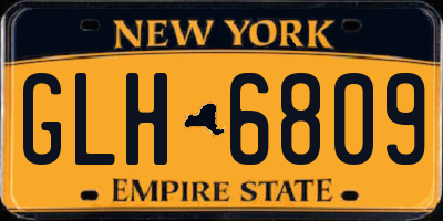NY license plate GLH6809