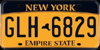 NY license plate GLH6829