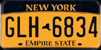 NY license plate GLH6834