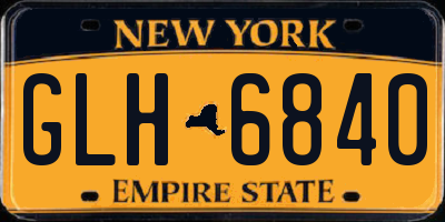 NY license plate GLH6840