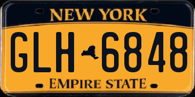 NY license plate GLH6848