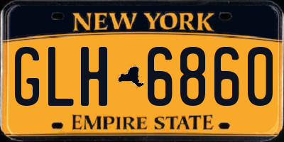 NY license plate GLH6860