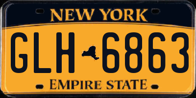 NY license plate GLH6863