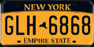 NY license plate GLH6868