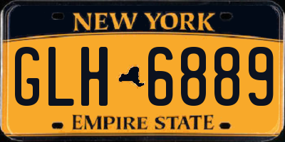 NY license plate GLH6889