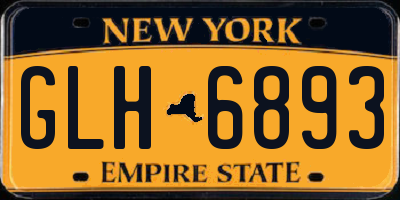 NY license plate GLH6893